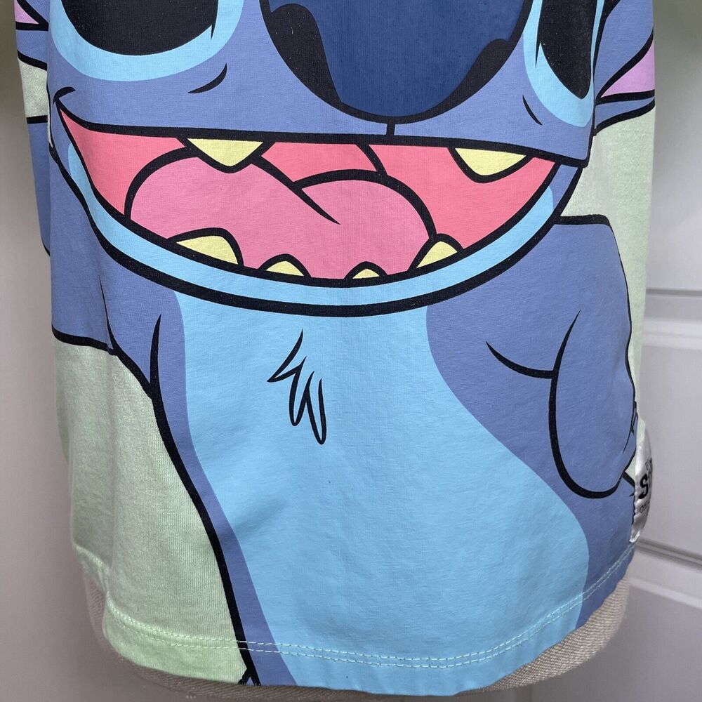 Disney Lilo and Stitch Ohana Means Family T Shirt Short Sleeve Green Junior's S - Picture 6 of 12